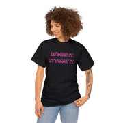 Become It. Attract It. Pink Graffiti Unisex Heavy Cotton Tee