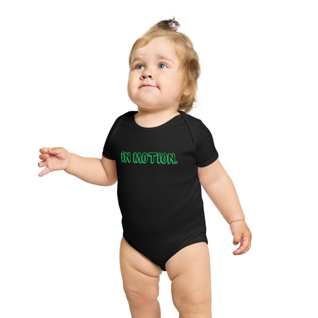 In Motion. Green Graffiti Short Sleeve Baby Bodysuit
