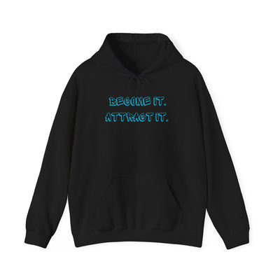 Become It. Attract It. Blue Graffiti Unisex Heavy Blend™ Hooded Sweatshirt